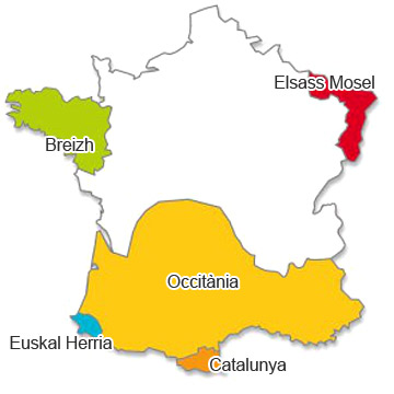 carte des langue régionales